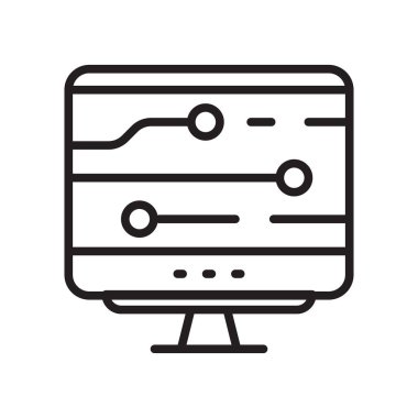 Bilgisayar simge vektör işareti ve üzerinde beyaz adam izole sembolü