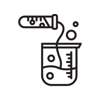 İzole beyaz arka plan, Pour işareti, çizgi üzerinde simge vektör dökün 