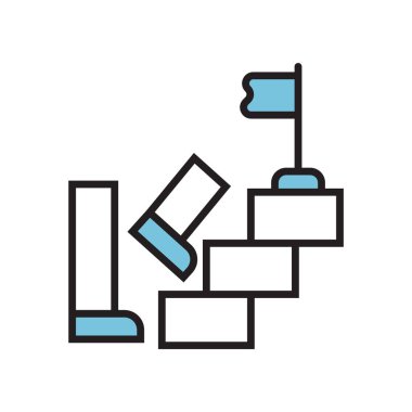 Adım simge vektör işareti ve beyaz arka plan üzerinde adım logo kavramı izole sembolü