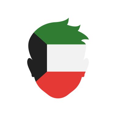 Kwait simge vektör işareti ve beyaz arka plan üzerinde izole sembolü, 