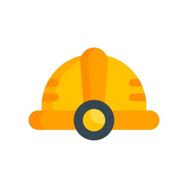 Kask simge vektör işareti ve beyaz arka plan üzerinde izole sembolü,