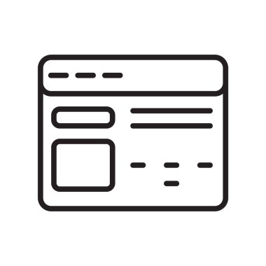 Beyaz arka plan üzerinde tarayıcı işareti izole tarayıcı simge vektör ,