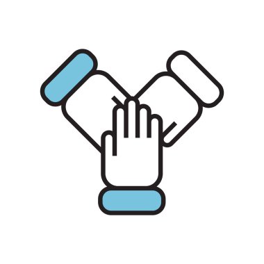 Ekip çalışması simge vektör işareti ve beyaz arka plan üzerinde ekip çalışması logo kavramı izole sembolü