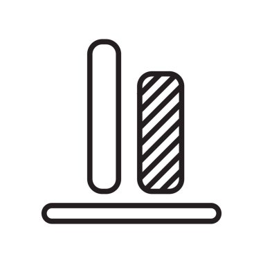 Dikey hizalama simge vektör işareti ve beyaz arka plan üzerinde dikey hizalama logo kavramı izole sembolü