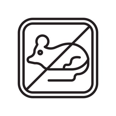 Fareler simge vektör işareti ve beyaz arka plan üzerinde fareler logo kavramı izole sembolü