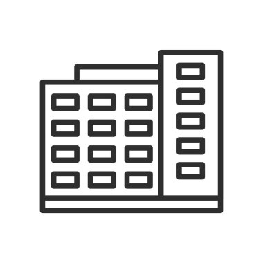 Eski bina simge vektör oturum ve üzerinde beyaz backg izole sembolü