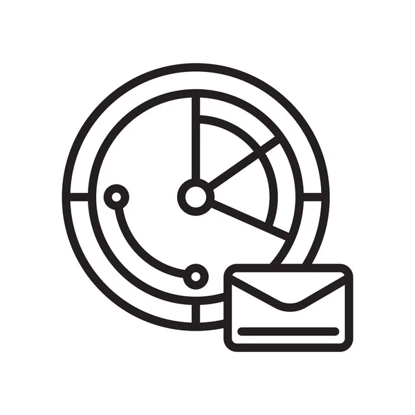 Sinal de vetor de ícone de correio expresso e símbolo isolado no fundo branco, conceito de logotipo de correio expresso — Vetor de Stock