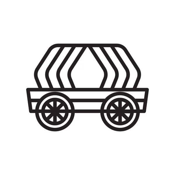 Kocsi ikon vektor jel és szimbólum elszigetelt fehér background, — Stock Vector