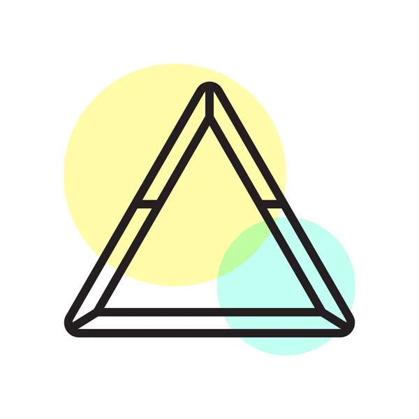 Icône triangulaire signe vectoriel et symbole isolé sur fond blanc — Image vectorielle