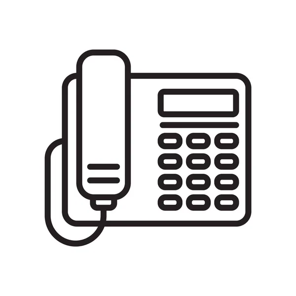 Icône téléphonique signe vectoriel et symbole isolé sur fond blanc, Concept de logo téléphonique — Image vectorielle