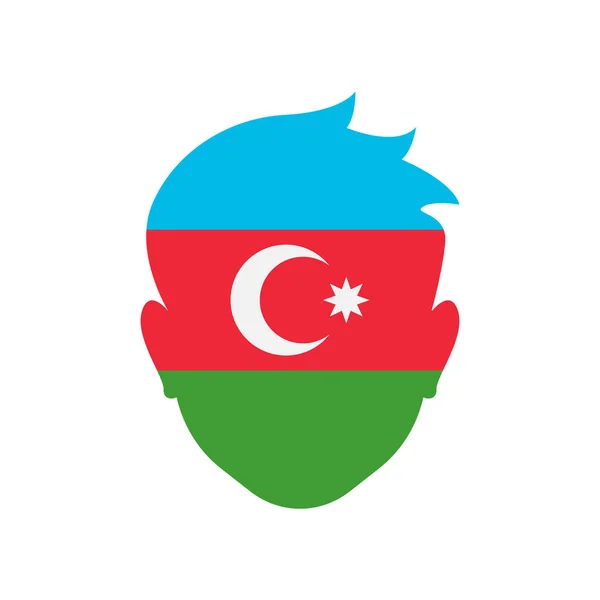 Azerbaycan simge vektör işareti ve üzerinde beyaz backgro izole sembolü — Stok Vektör