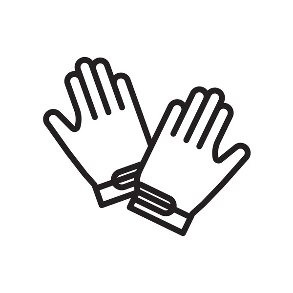 Handschuhe symbol vektor isoliert auf weißem hintergrund, handschuhe zeichen, l — Stockvektor