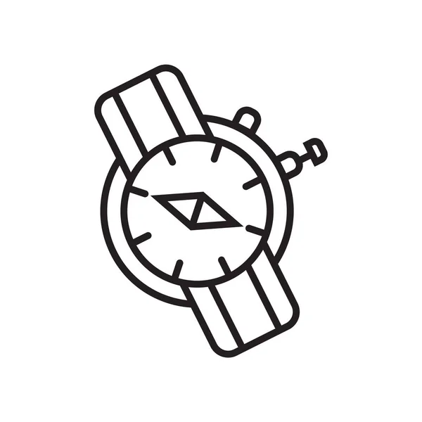 Kompas pictogram vector teken en symbool geïsoleerd op een witte achtergrond, kompas logo concept — Stockvector