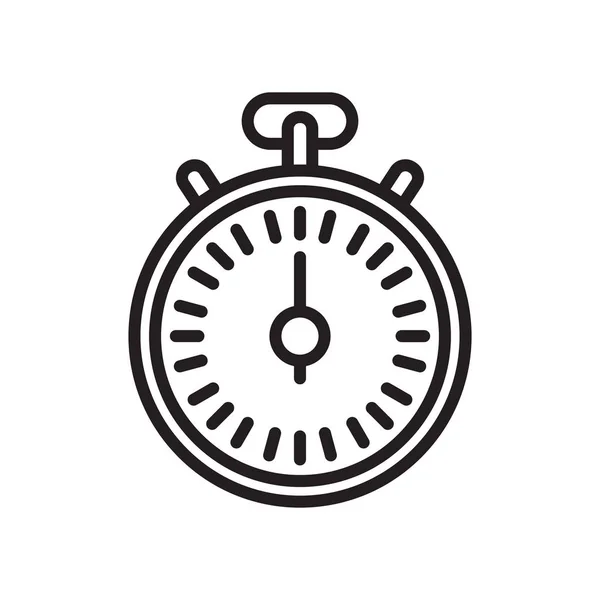 Stopwatch pictogram vector teken en symbool geïsoleerd op een witte achtergrond, Stopwatch logo concept — Stockvector