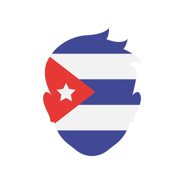 Cuba ícone vetor sinal e símbolo isolado no fundo branco, C — Vetor de Stock