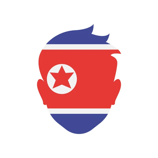 Korea Północna ikona wektor znak i symbol na białym tle na białym tle — Wektor stockowy