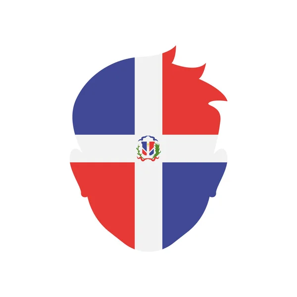 República Dominicana icono signo vectorial y símbolo aislado en blanco — Archivo Imágenes Vectoriales