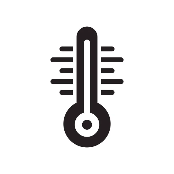 Thermometer pictogram vector teken en symbool geïsoleerd op witte backgr — Stockvector