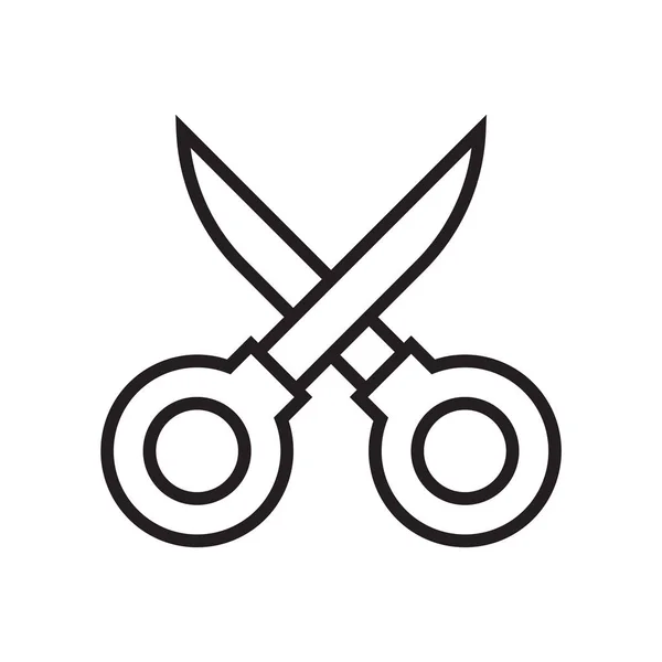 はさみのアイコン ベクトル記号と白い背景 はさみロゴのコンセプトに分離記号 ストックベクター C Vectorgalaxy