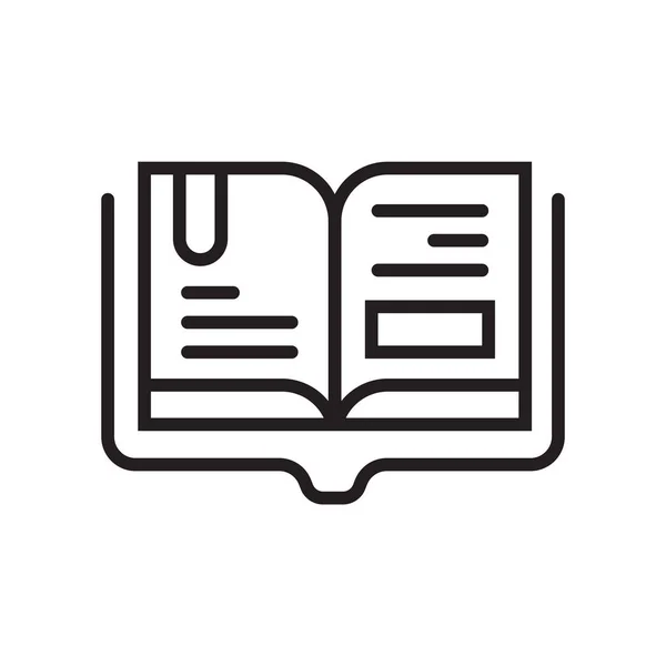 Icône du livre d'sorts signe vectoriel et symbole isolé sur fond blanc, concept de logo du livre d'sorts — Image vectorielle