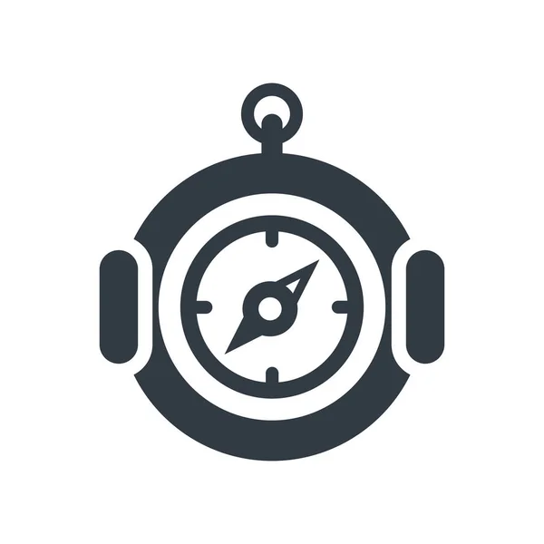 Kompas pictogram vector teken en symbool geïsoleerd op witte achtergrond — Stockvector