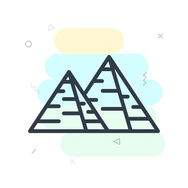 Icône pyramidale signe vectoriel et symbole isolé sur fond blanc — Image vectorielle