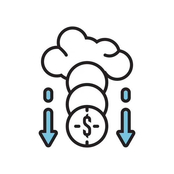 Icône de financement participatif signe vectoriel et symbole isolé sur fond blanc, concept de logo de financement participatif — Image vectorielle