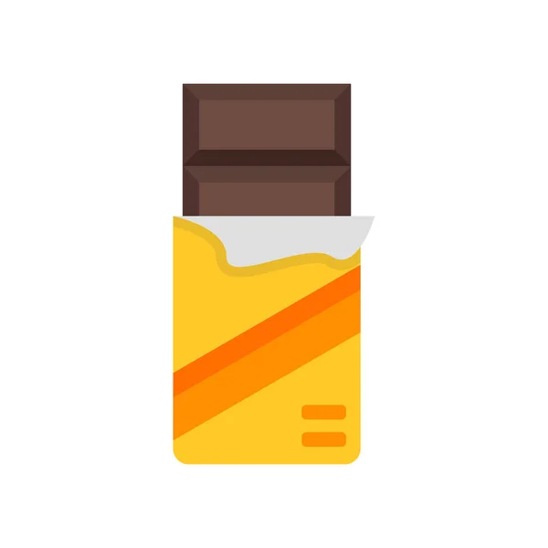 Çikolata simge vektör işareti ve üzerinde beyaz backgrou izole sembolü — Stok Vektör