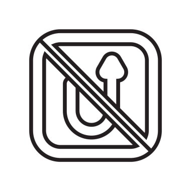 U açmak simge vektör işareti ve beyaz arka plan üzerinde U dönüş logo kavramı izole sembolü