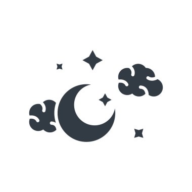 Ay simge vektör üye ve beyaz arka plan üzerinde M izole sembolü