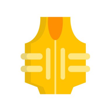 Yelek simge vektör işareti ve beyaz arka plan üzerinde V izole sembolü