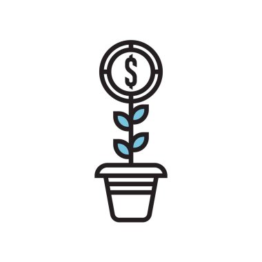 Büyüme simge vektör işareti ve beyaz arka plan üzerinde büyüme logo kavramı izole sembolü