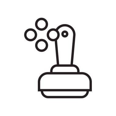 Damga simge vektör işareti ve beyaz arka plan üzerinde damga logo kavramı izole sembolü