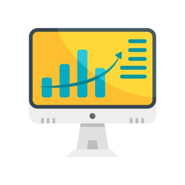 Analytics simge vektör işareti ve üzerinde beyaz backgrou izole sembolü