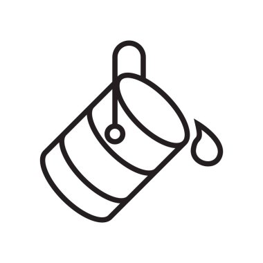 Kova simge vektör işareti ve beyaz arka plan üzerinde kova logo kavramı izole sembolü