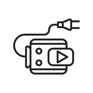 Beyaz arka plan üzerinde şarj işaret izole şarj simge vektör