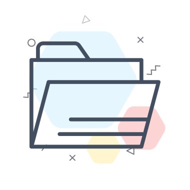 Klasör simge vektör işareti ve beyaz arka plan üzerinde izole sembolü,