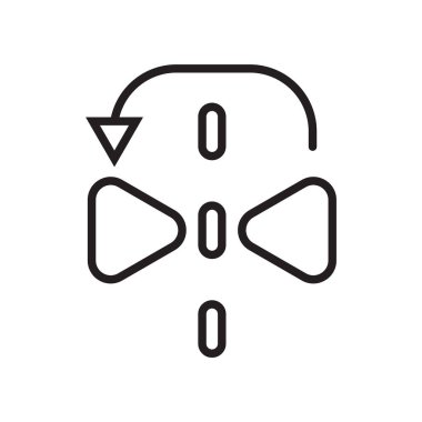 Ayna simge vektör işareti ve beyaz arka plan üzerinde ayna logo kavramı izole sembolü