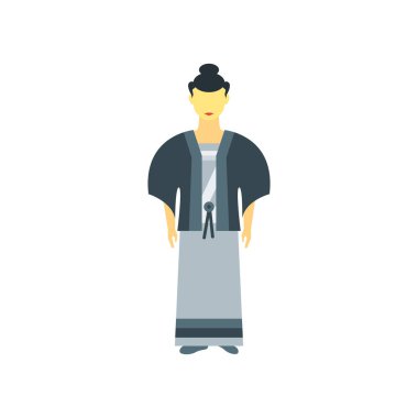 Japonca kutsal kişilerin resmi vektör işareti ve beyaz arka plan üzerinde Japon logosu kavramı izole sembolü