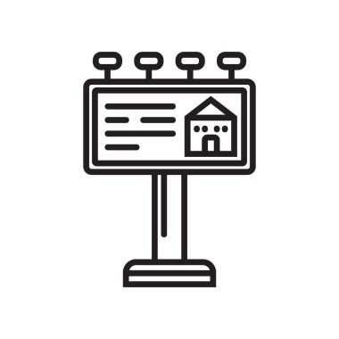 Billboard simge vektör işareti ve beyaz arka plan üzerinde Billboard logo kavramı izole sembolü