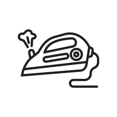 Demir simge vektör işareti ve beyaz arka plan üzerinde demir logo kavramı izole sembolü