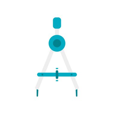 Pusula simgesini vektör işareti ve beyaz arka plan üzerinde izole sembolü