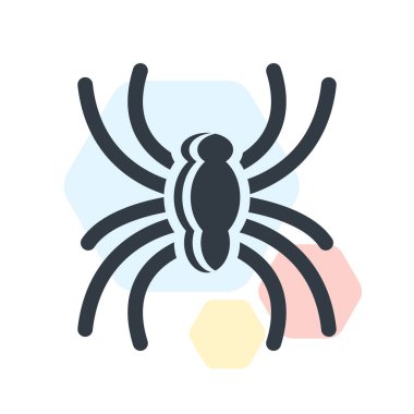 Örümcek simge vektör işareti ve beyaz arka plan üzerinde izole sembolü,