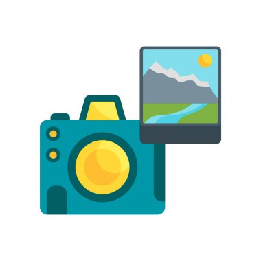 Fotoğraf simge vektör işareti ve üzerinde beyaz backgr izole sembolü