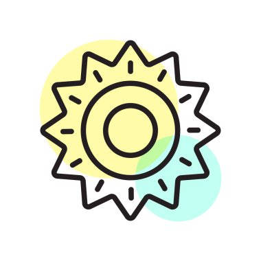 Rozet simge vektör işareti ve beyaz arka plan üzerinde izole sembolü, 