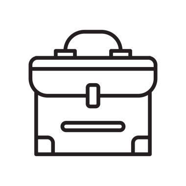 Evrak Çantası'nı simge vektör işareti ve üzerinde beyaz backgrou izole sembolü