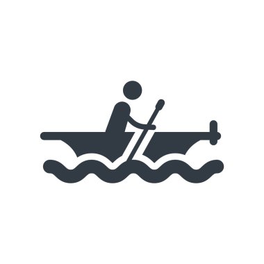 Simge vektör işareti ve beyaz arka plan üzerinde izole sembolü kürek,