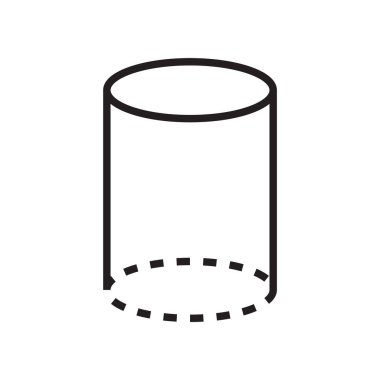 Silindir simge vektör işareti ve beyaz arka plan üzerinde silindir logo kavramı izole sembolü