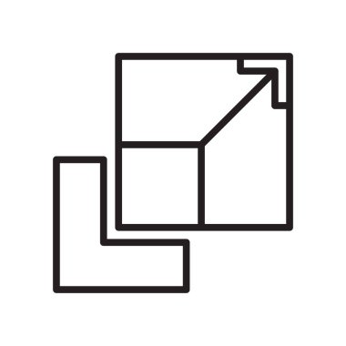 Ölçek simge vektör işareti ve beyaz arka plan üzerinde izole sembolü, 