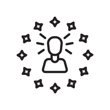 Ünlü simge vektör işareti ve beyaz arka plan üzerinde izole sembolü,